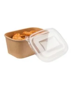 Kraft Rectangular Tub with PET Lids - Image 2
